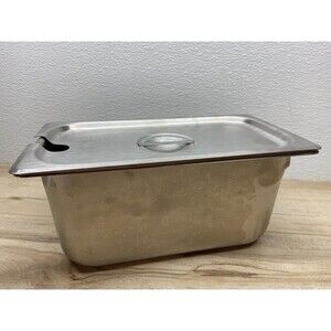 Syscoware Food Pan Stainless Steel Professional Cookware  With Sloted Lid 6.1 Qt